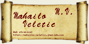 Mahailo Veletić vizit kartica
